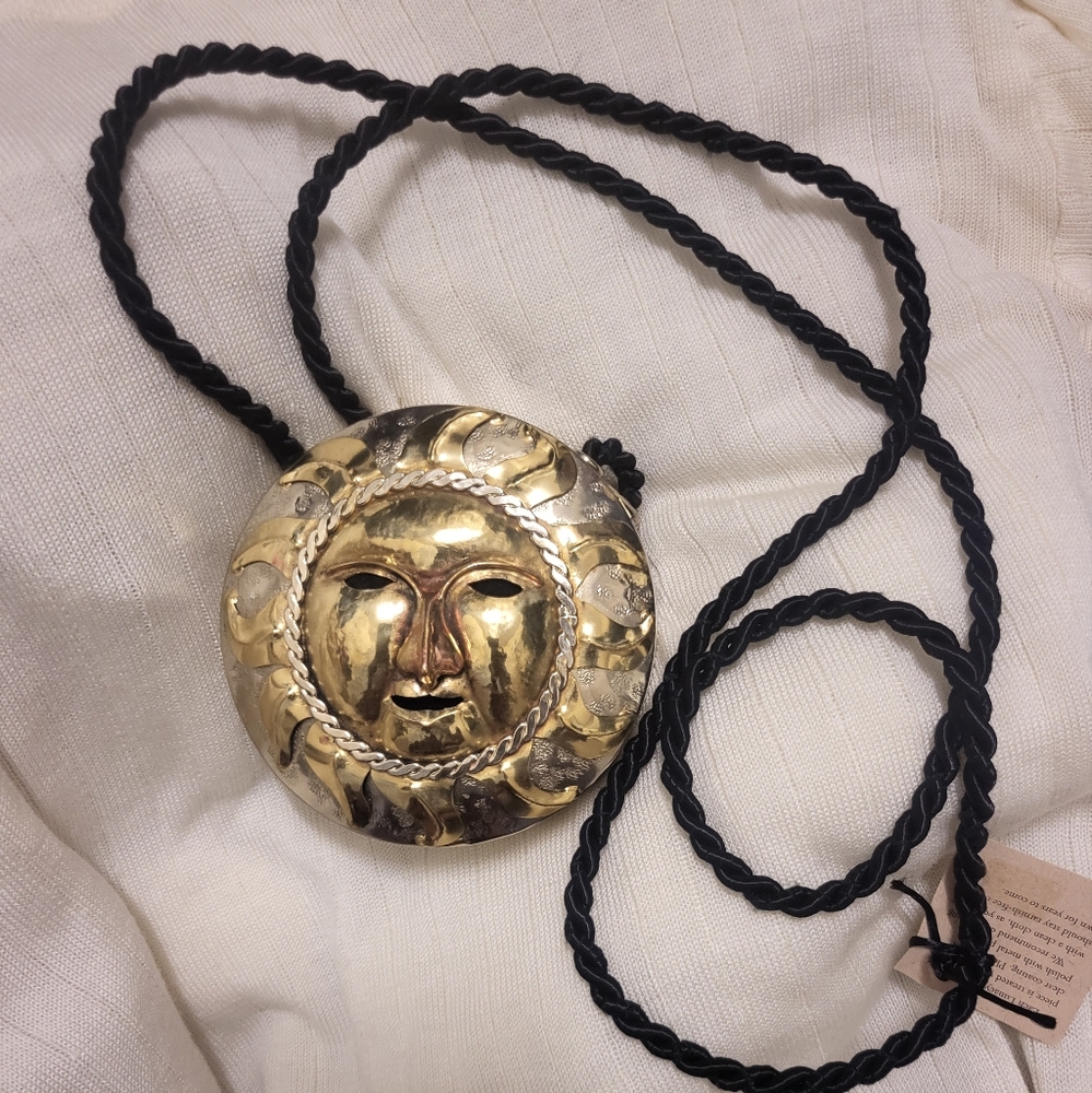 Lunacy Designs Vintage Metal Sun Clutch Purse